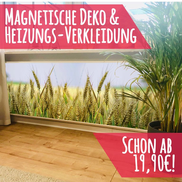 Magnet Heizkörperverkleidung Heizkörperabdeckung Heizung Schutz Motiv Kornfeld
