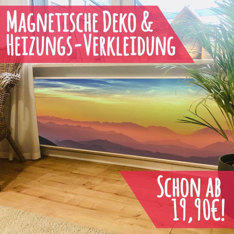 Magnet Heizkörperverkleidung Heizkörperabdeckung Heizung Schutz Motiv Berge