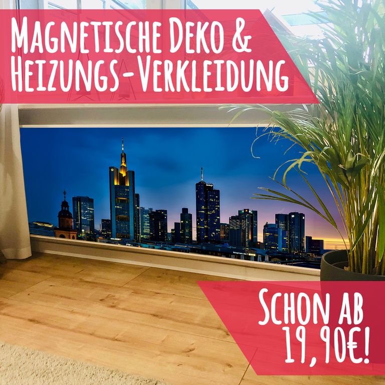 Magnet Heizkörperverkleidung Heizkörperabdeckung Heizung Schutz Motiv Frankfurt