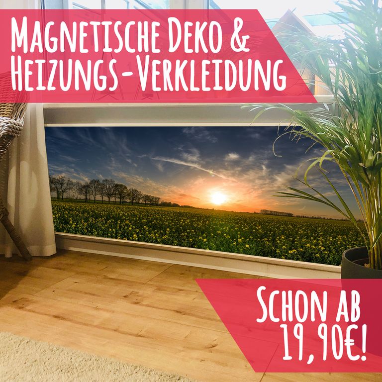 Magnet Heizkörperverkleidung Heizkörperabdeckung Heizung Motiv Rapsfeld