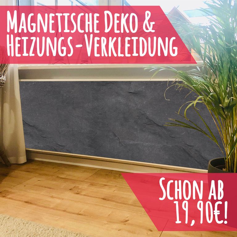 Magnet Heizkörperverkleidung Heizkörperabdeckung Heizung Schutz Motiv Beton-Look