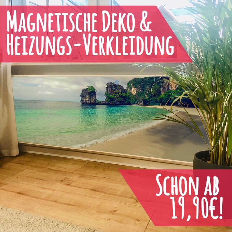 Magnet Heizkörperverkleidung Heizkörperabdeckung Heizung Schutz Motiv Paradise