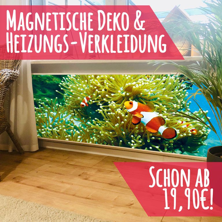 Magnet Heizkörperverkleidung Heizkörperabdeckung Heizung Schutz Motiv Unterwasser