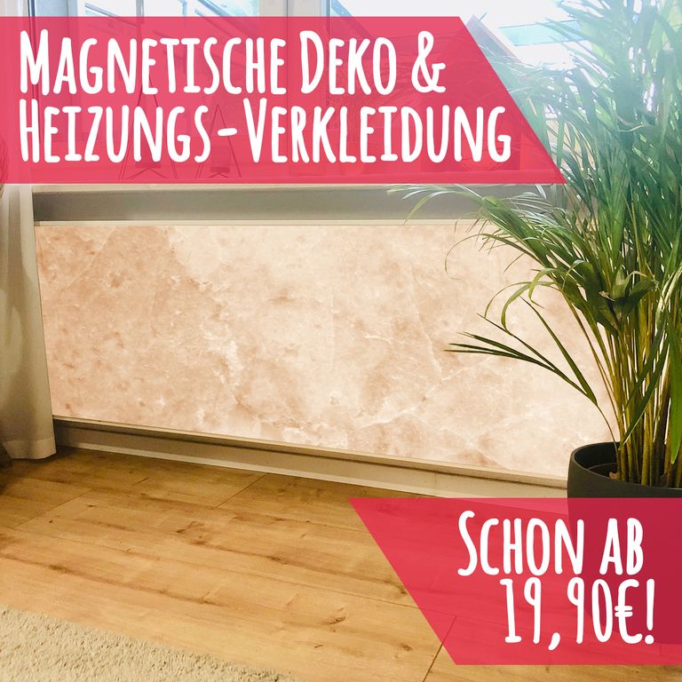 Magnet Heizkörperverkleidung Heizkörperabdeckung Heizung Schutz Motiv Marmor Gold