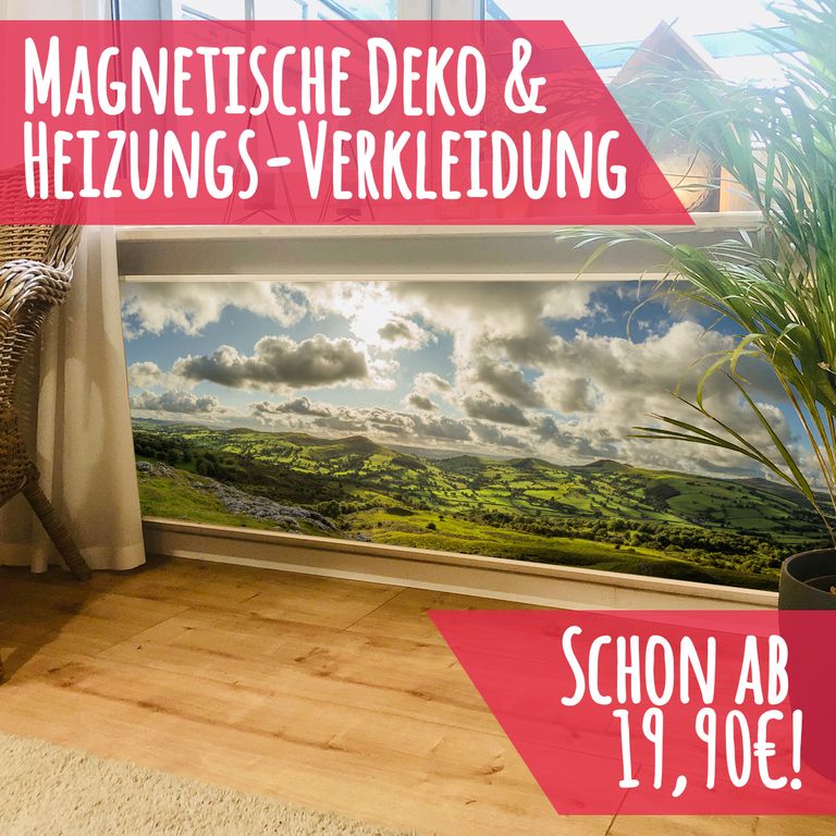 Magnet Heizkörperverkleidung Heizkörperabdeckung Heizung Schutz Motiv Clouds&Country
