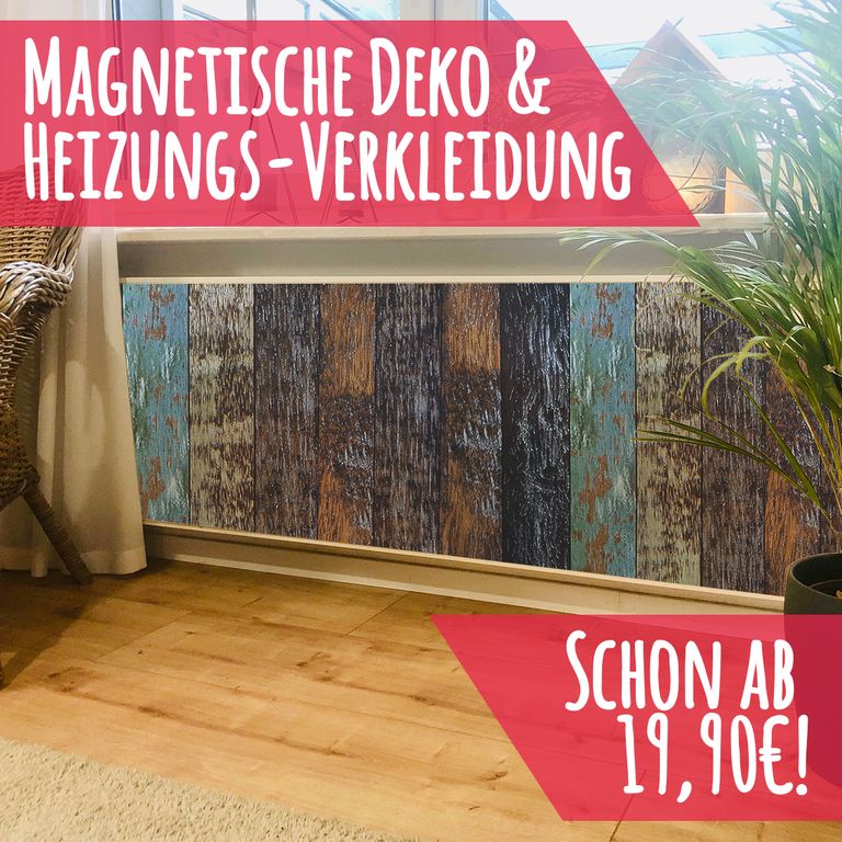 Magnet Heizkörperverkleidung Heizkörperabdeckung Heizung Schutz Motiv Rustywood