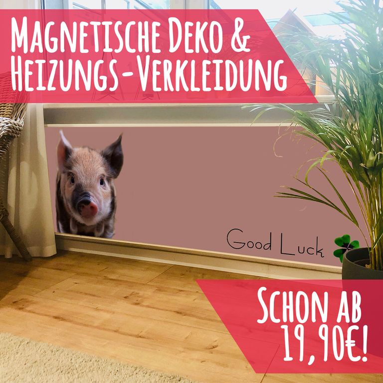 Magnet Heizkörperverkleidung Heizkörperabdeckung Heizung Motiv Glücksschwein