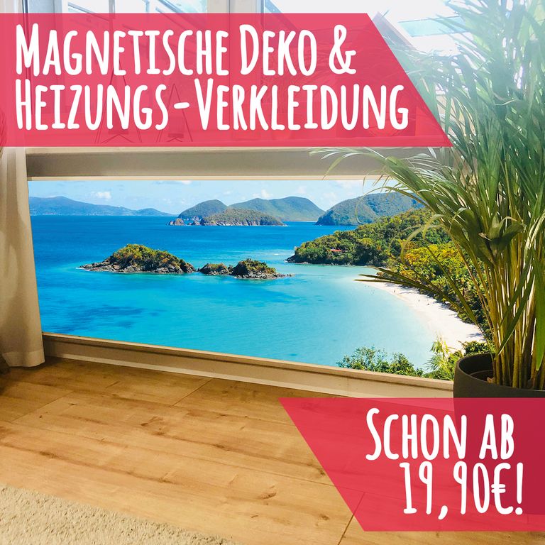 Magnet Heizkörperverkleidung Heizkörperabdeckung Heizung Schutz Urlaubsparadies