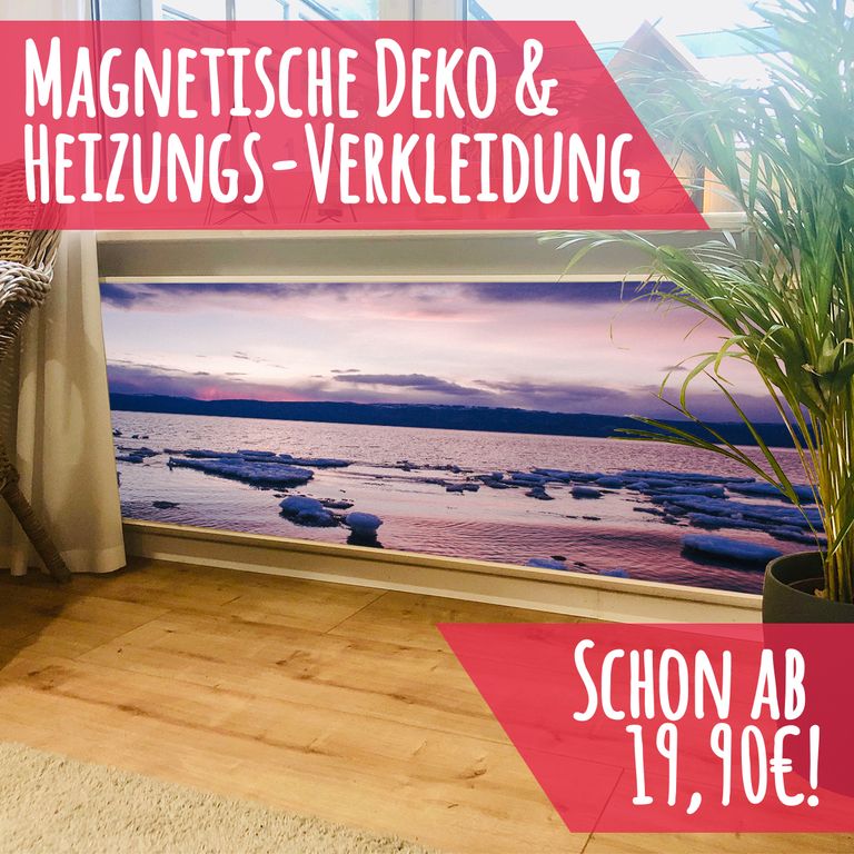 Magnet Heizkörperverkleidung Heizkörperabdeckung Heizung Schutz Motiv Lila Meer