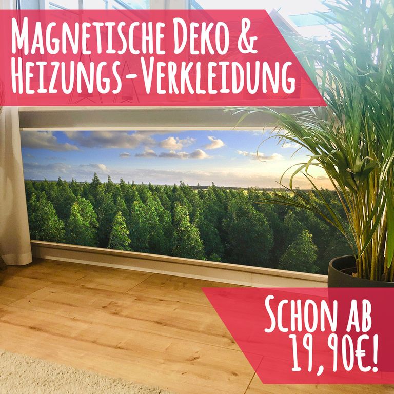 Magnet Heizkörperverkleidung Heizkörperabdeckung Heizung Schutz Motiv Wald