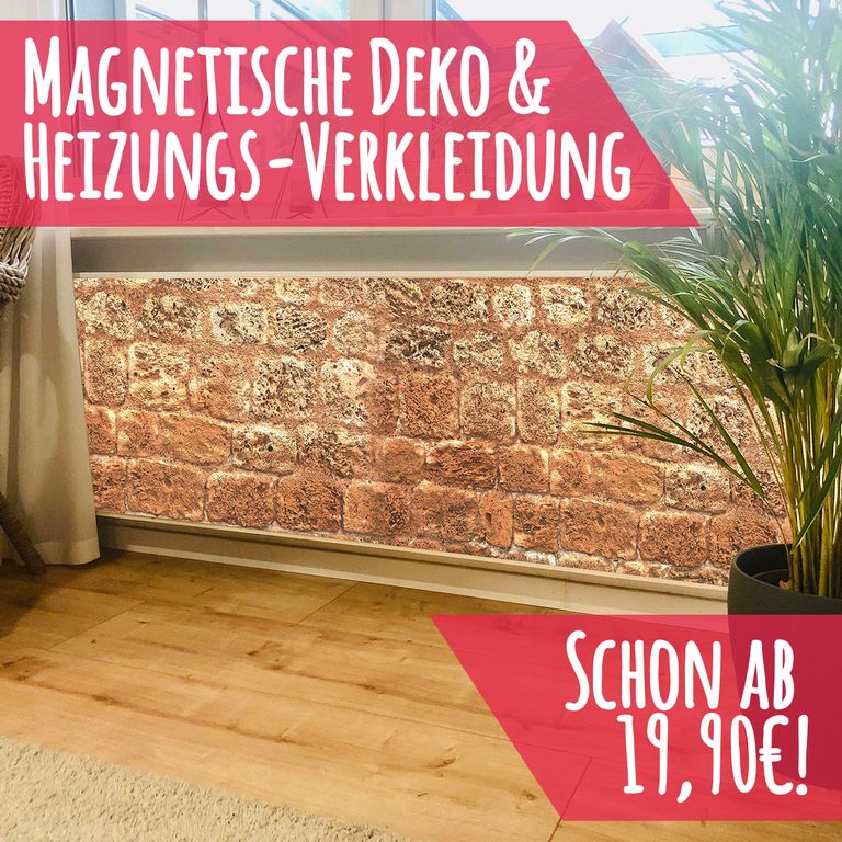 Magnet Heizkörperverkleidung Heizkörperabdeckung Heizungsverkleidung Heizkörper Motiv Steine