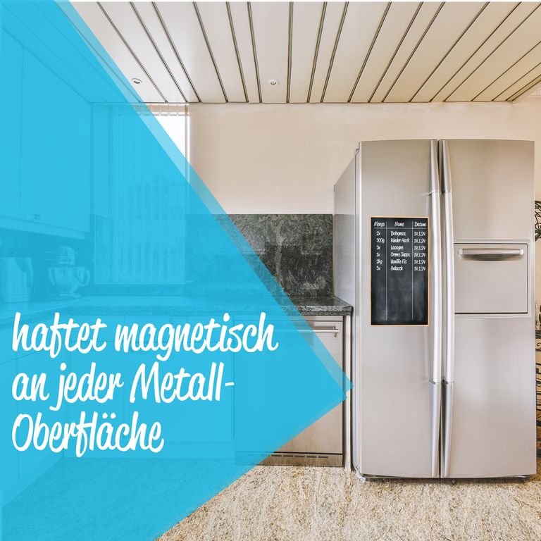 Inhaltstafel für Gefrierschrank, Gefriertruhe mit Magnetrücken aus Acryl 50x23cm