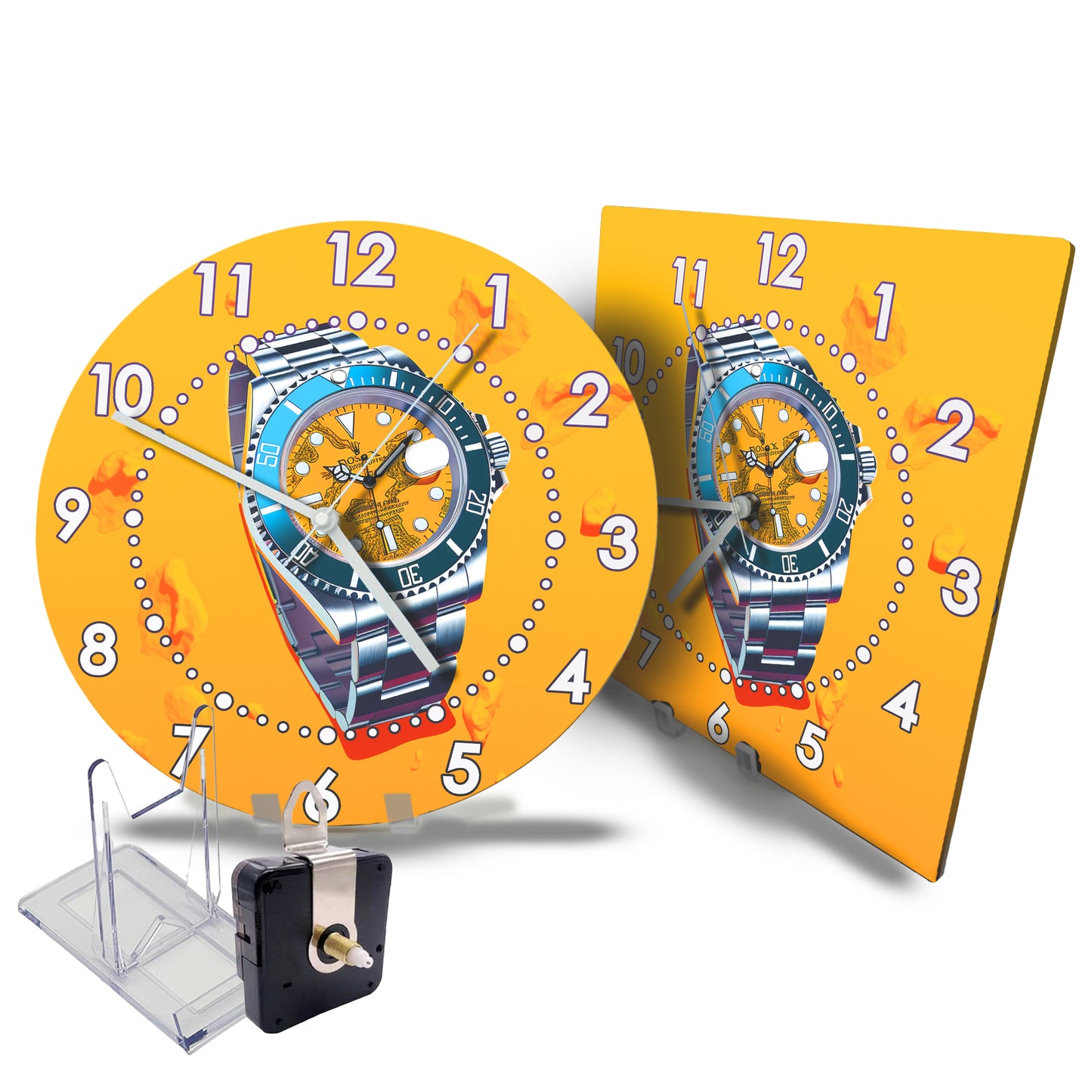 Hochwertige 30cm-Uhren Made in Alzenau Lautlose Uhr MDF Acryl Motiv Armbanduhr