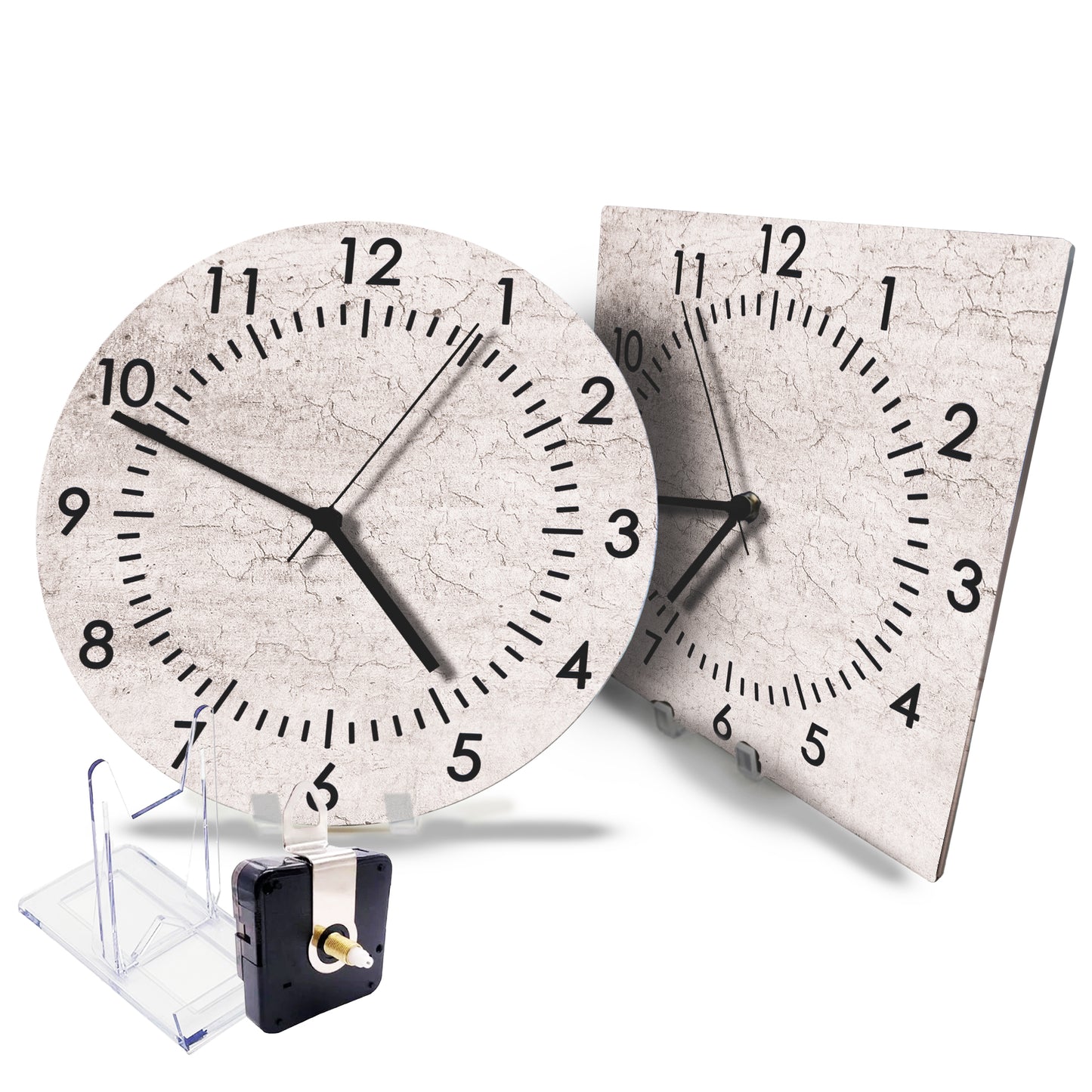 Hochwertige 30cm-Uhren Made in Alzenau Lautlose Uhr MDF Acryl Motiv Betonwand