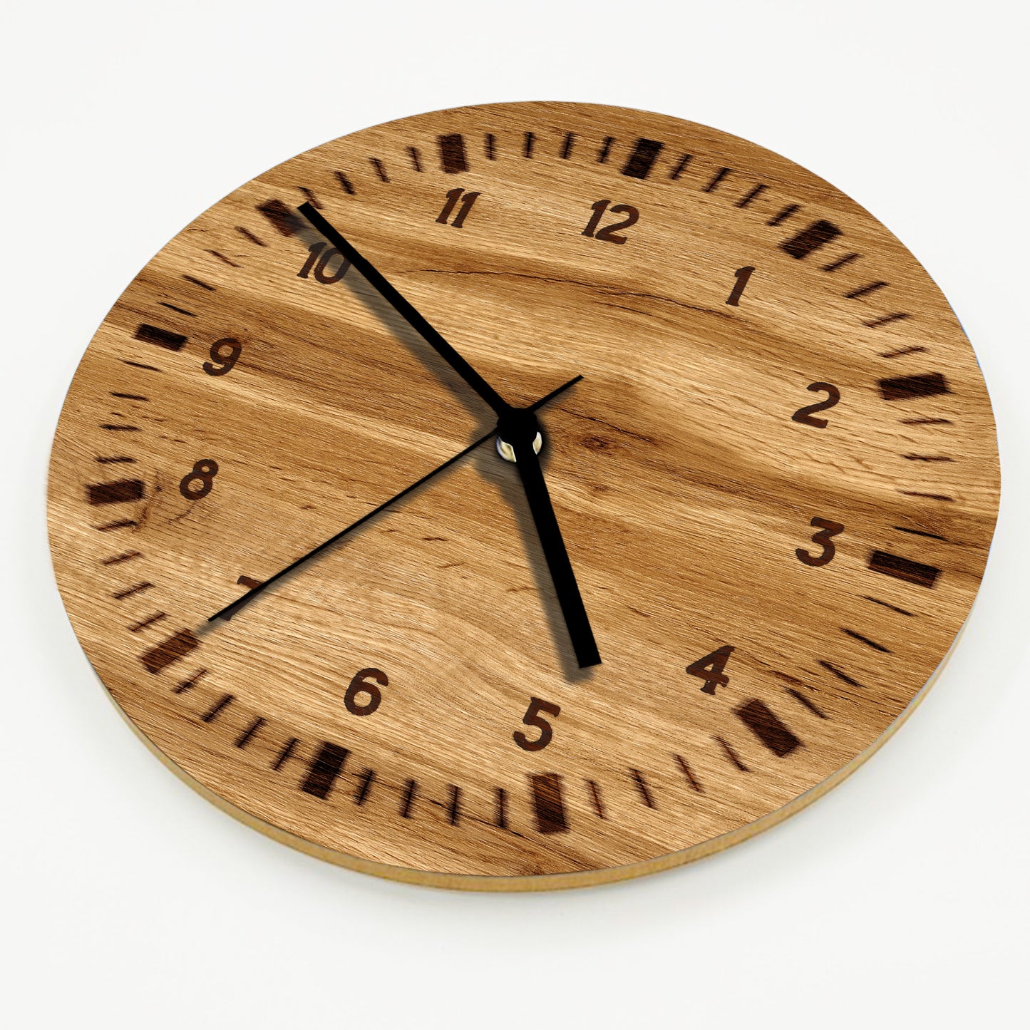Hochwertige 30cm-Uhren Made in Alzenau Lautlose Uhr MDF Acryl Motiv Holz Branding