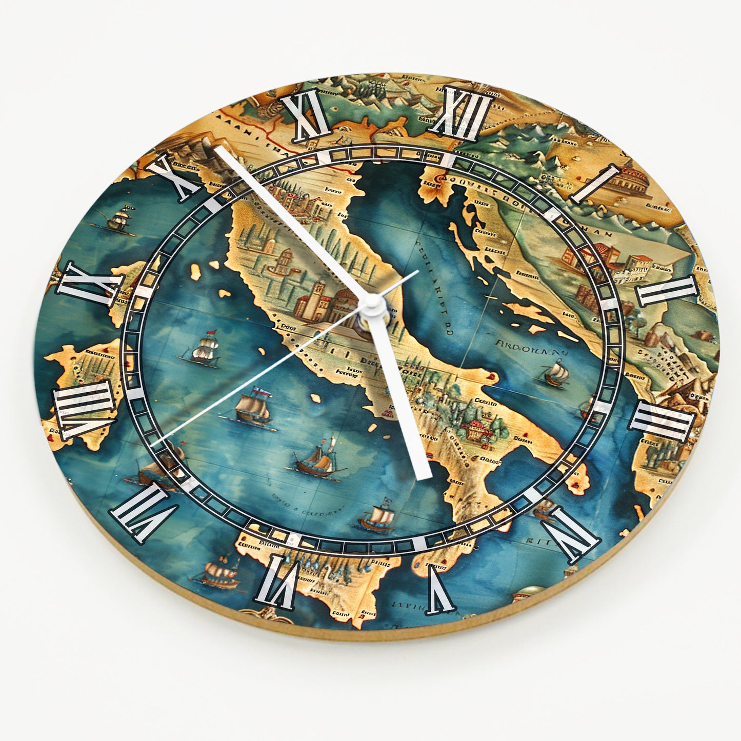 Hochwertige 30cm-Uhren Made in Alzenau Lautlose Uhr MDF Acryl Motiv Italien