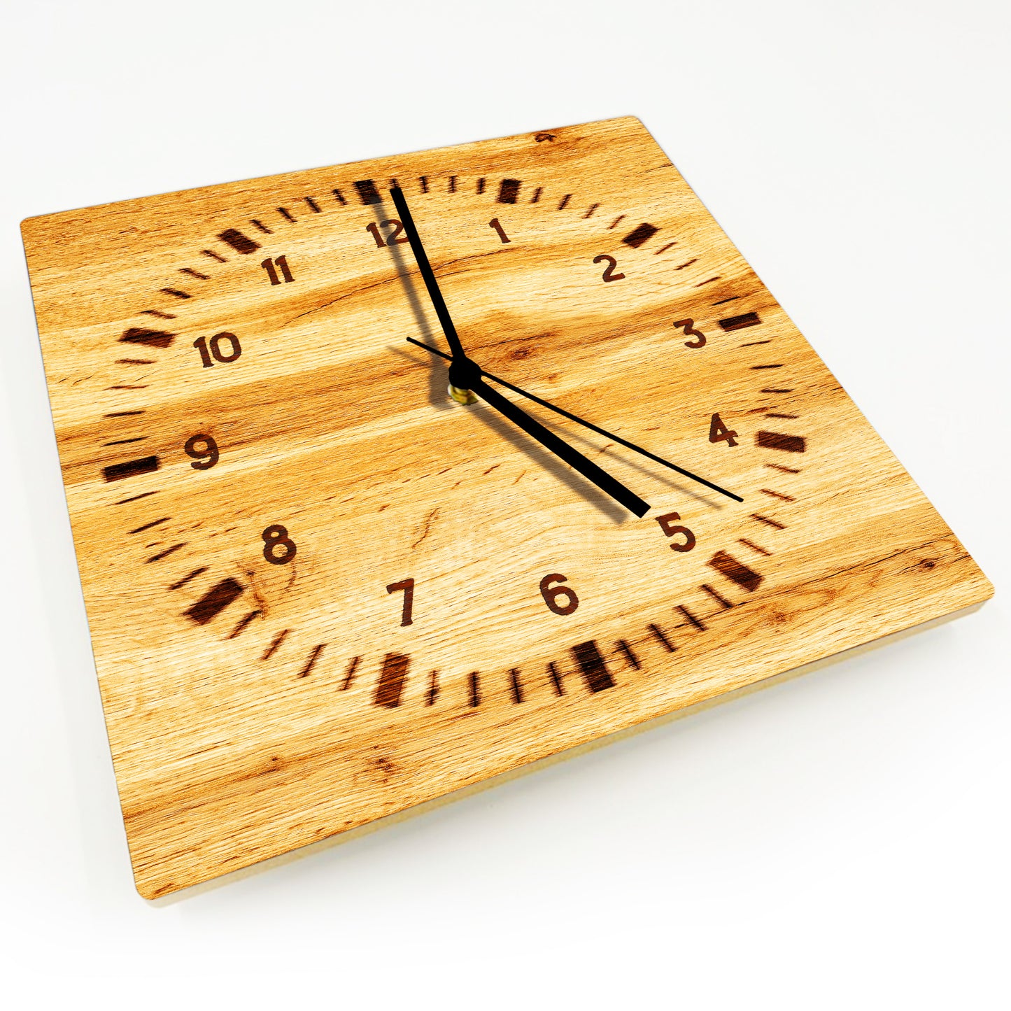 Hochwertige 30cm-Uhren Made in Alzenau Lautlose Uhr MDF Acryl Motiv Holz Branding