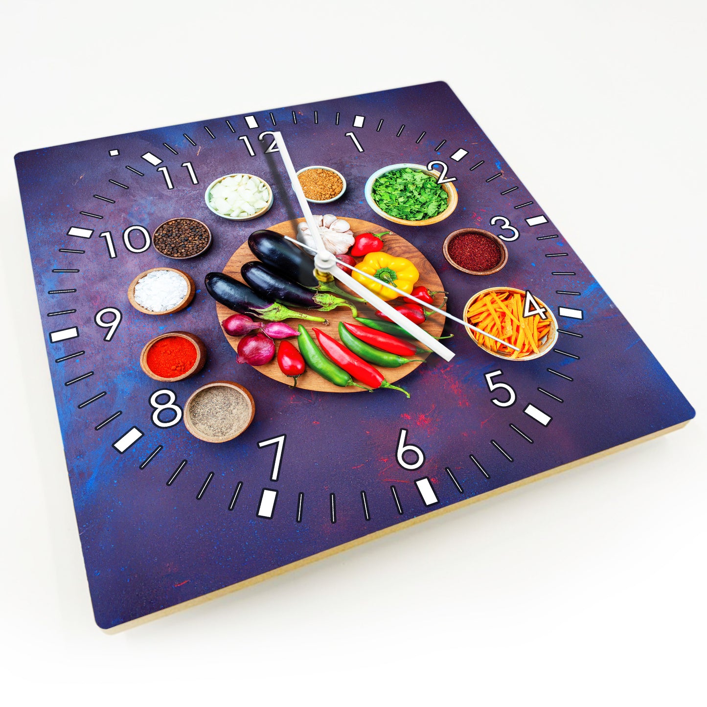 Hochwertige 30cm-Uhren Made in Alzenau Lautlose Uhr MDF Acryl Motiv Gewürztraum