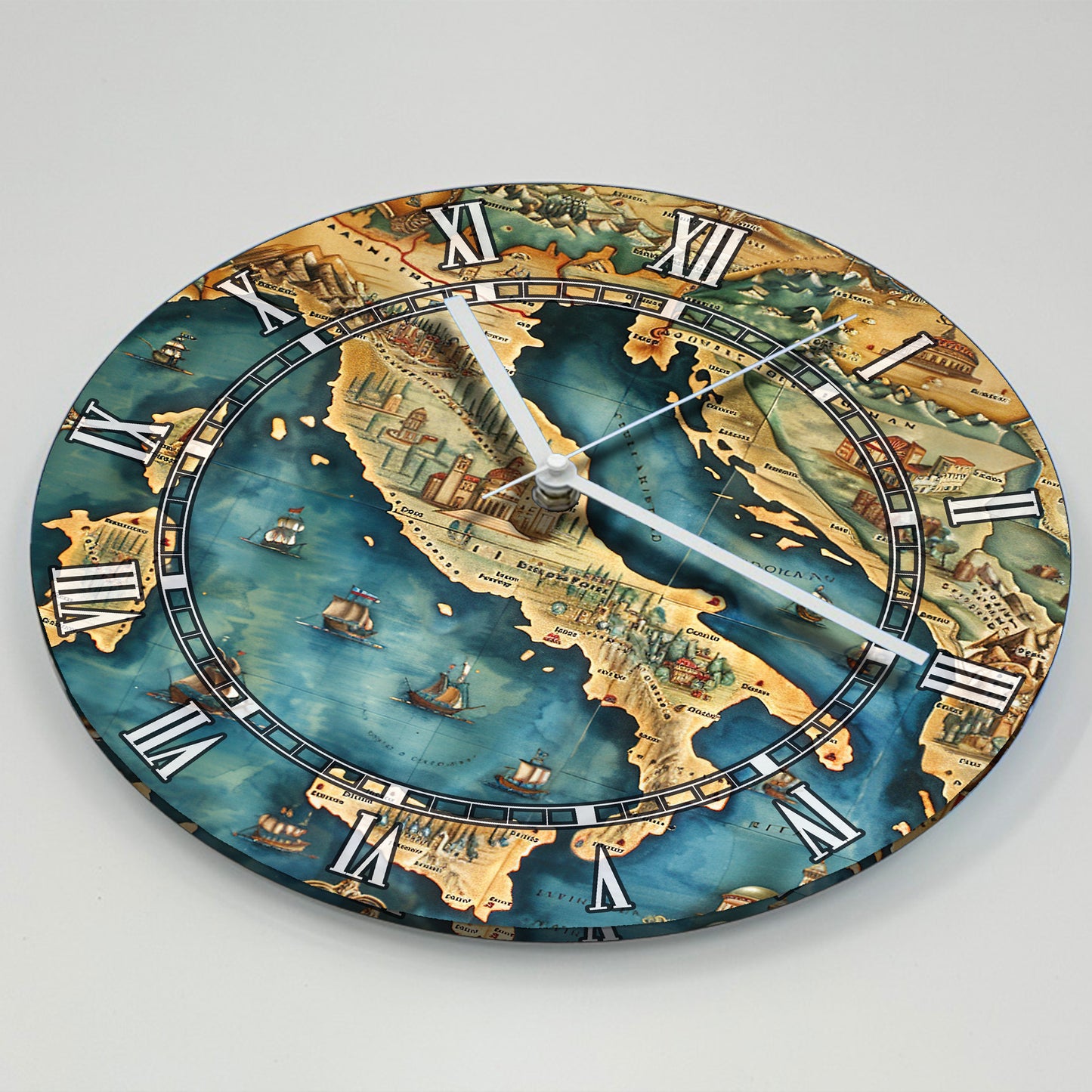 Hochwertige 30cm-Uhren Made in Alzenau Lautlose Uhr MDF Acryl Motiv Italien