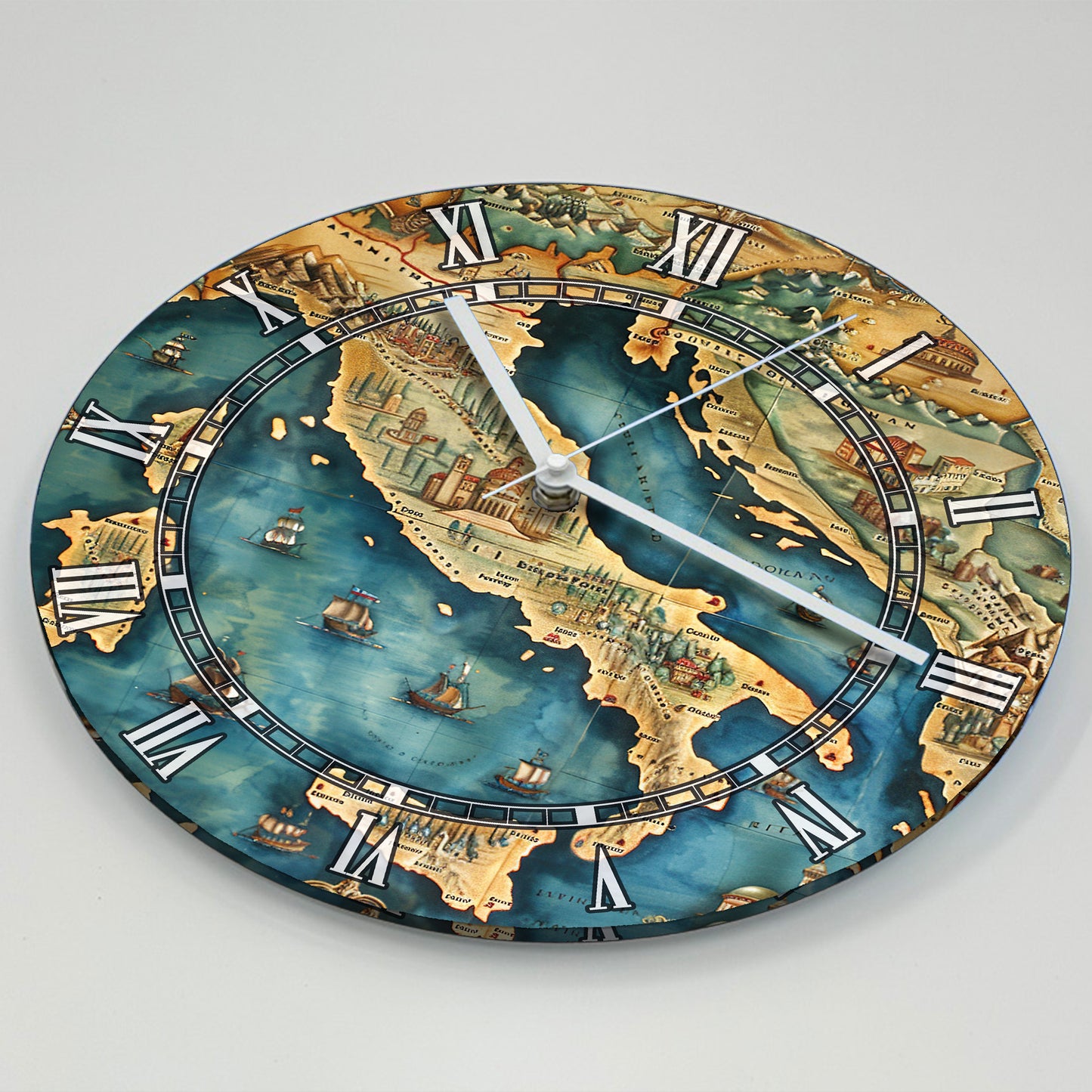 Hochwertige 30cm-Uhren Made in Alzenau Lautlose Uhr MDF Acryl Motiv Italien