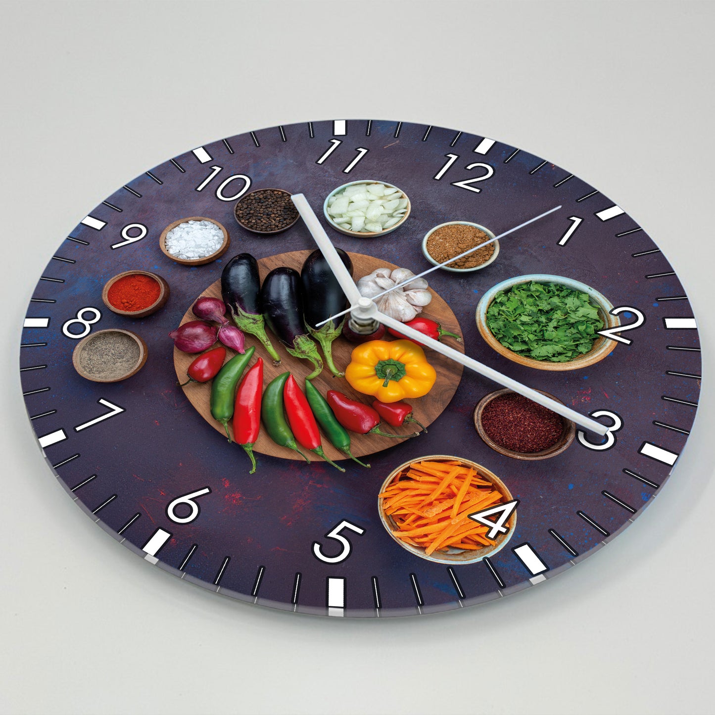 Hochwertige 30cm-Uhren Made in Alzenau Lautlose Uhr MDF Acryl Motiv Gewürztraum