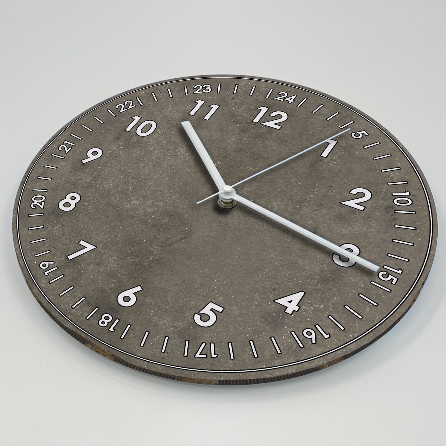 Hochwertige 30cm-Uhren Made in Alzenau Lautlose Uhr MDF Acryl Motiv Beton-Look