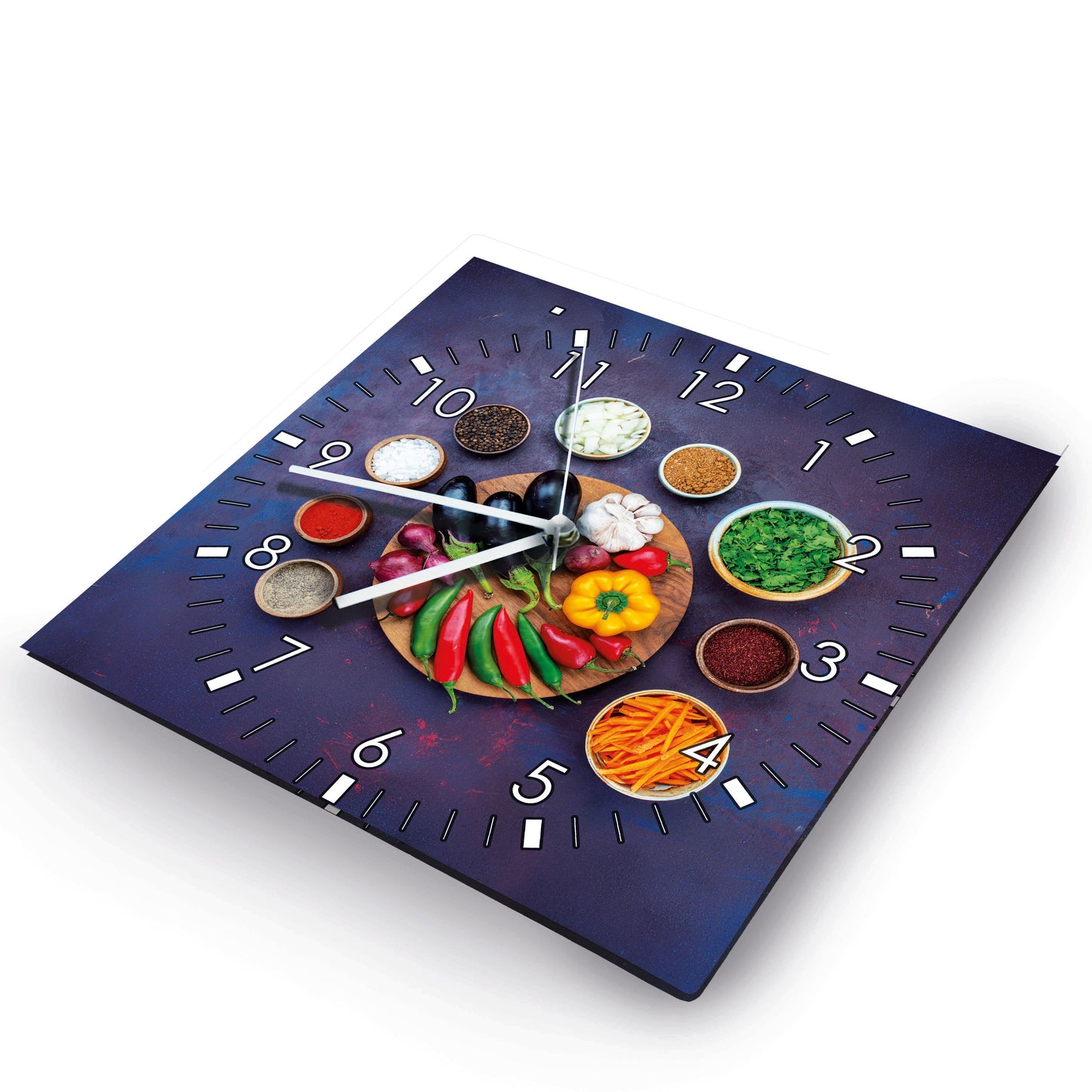 Hochwertige 30cm-Uhren Made in Alzenau Lautlose Uhr MDF Acryl Motiv Gewürztraum