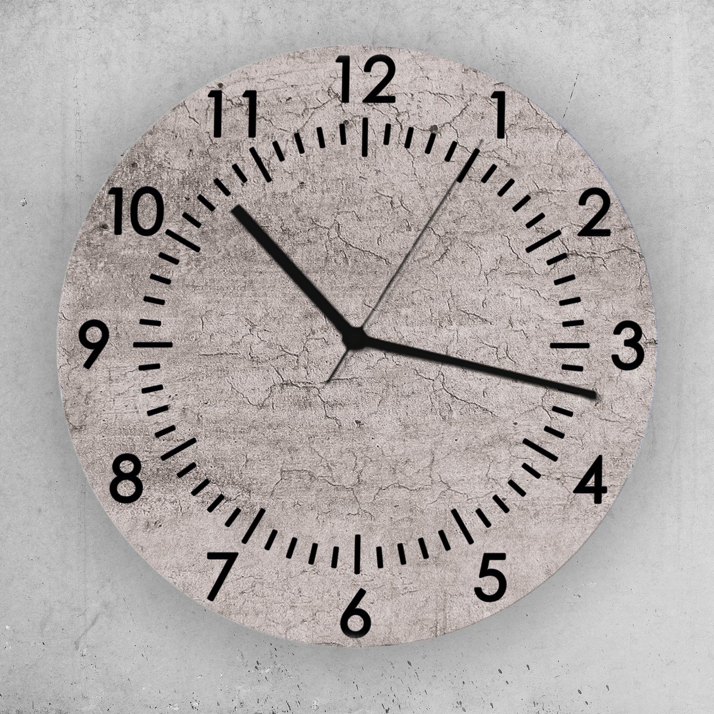 Hochwertige 30cm-Uhren Made in Alzenau Lautlose Uhr MDF Acryl Motiv Betonwand