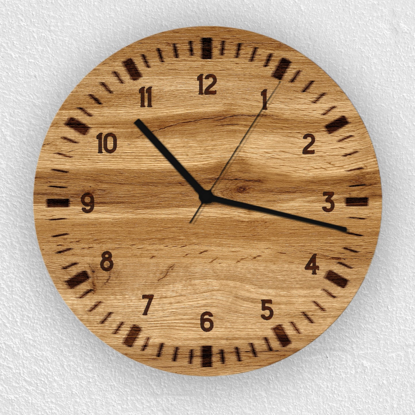 Hochwertige 30cm-Uhren Made in Alzenau Lautlose Uhr MDF Acryl Motiv Holz Branding