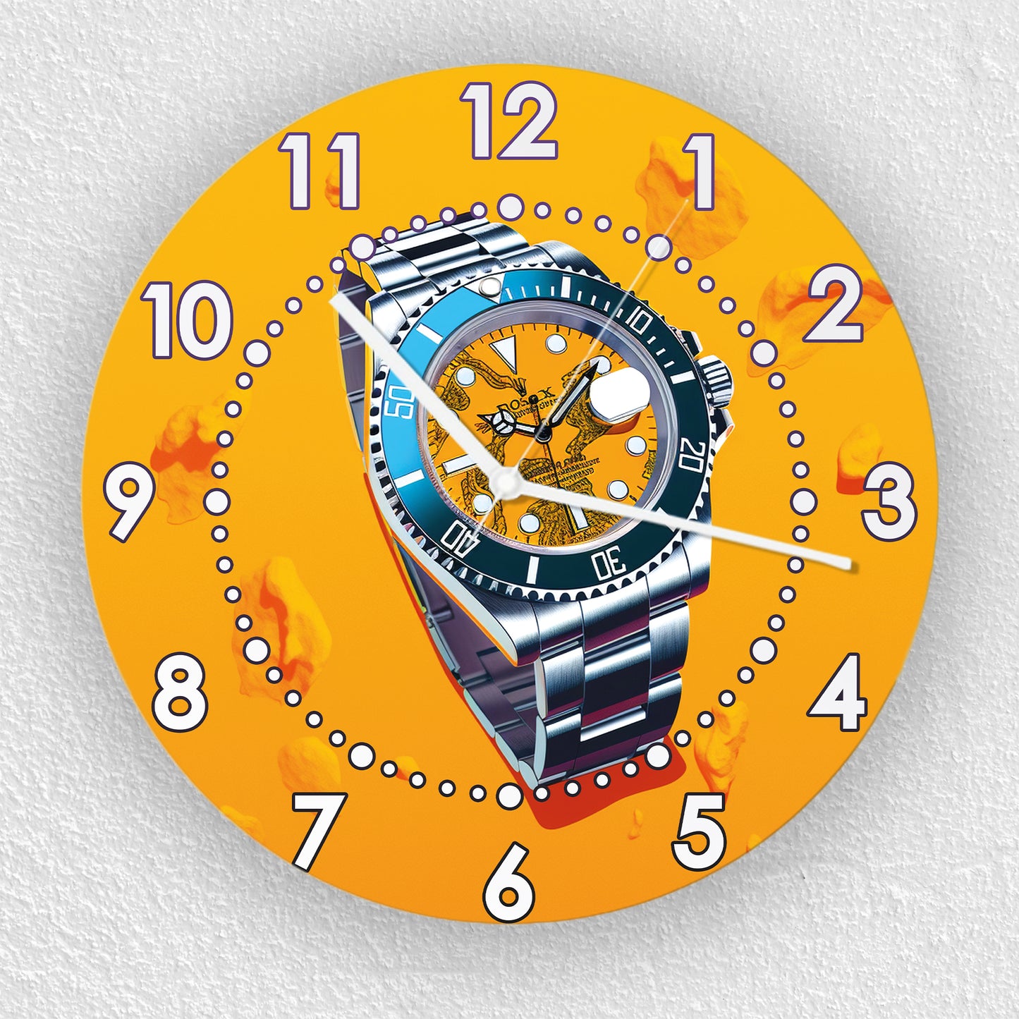 Hochwertige 30cm-Uhren Made in Alzenau Lautlose Uhr MDF Acryl Motiv Armbanduhr