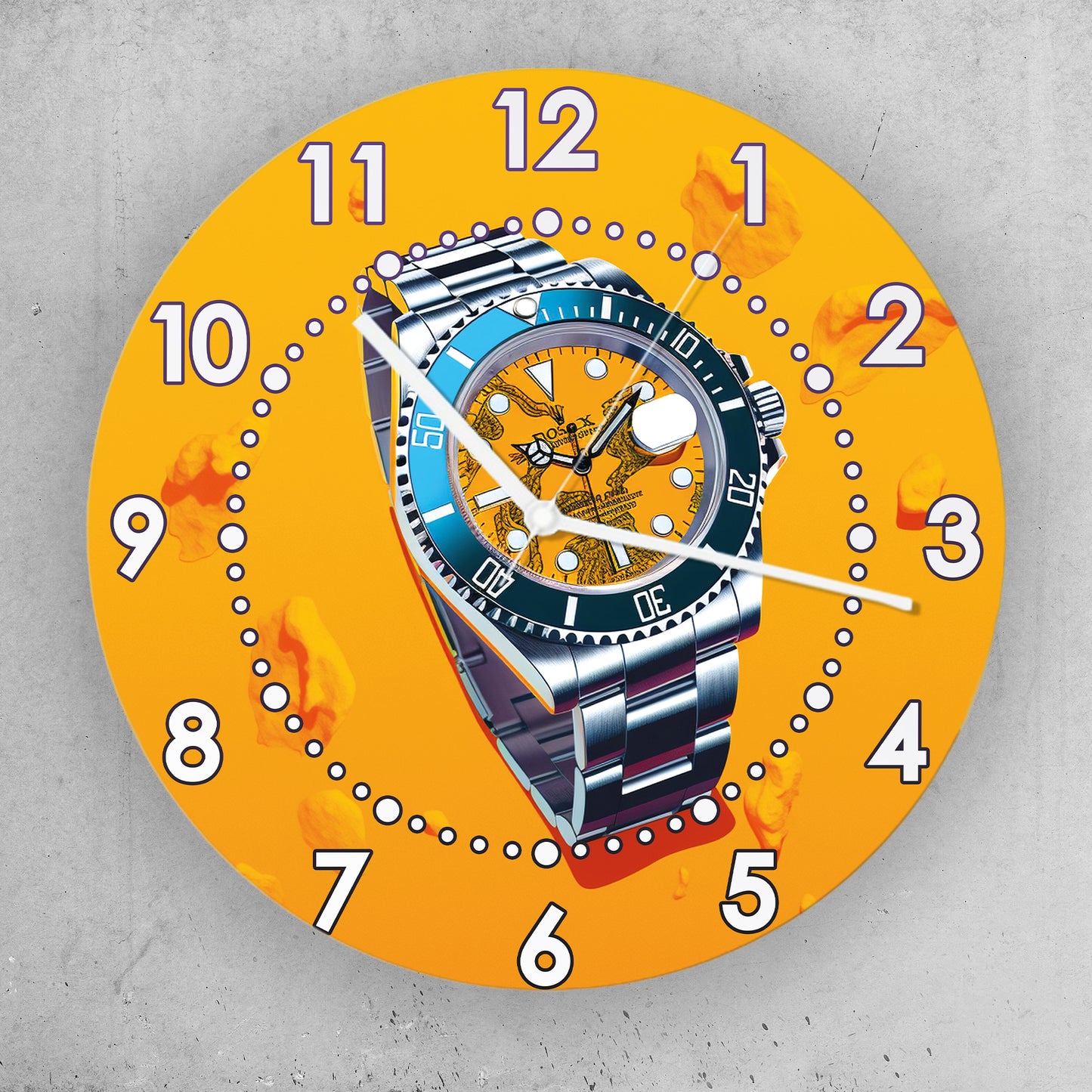 Hochwertige 30cm-Uhren Made in Alzenau Lautlose Uhr MDF Acryl Motiv Armbanduhr