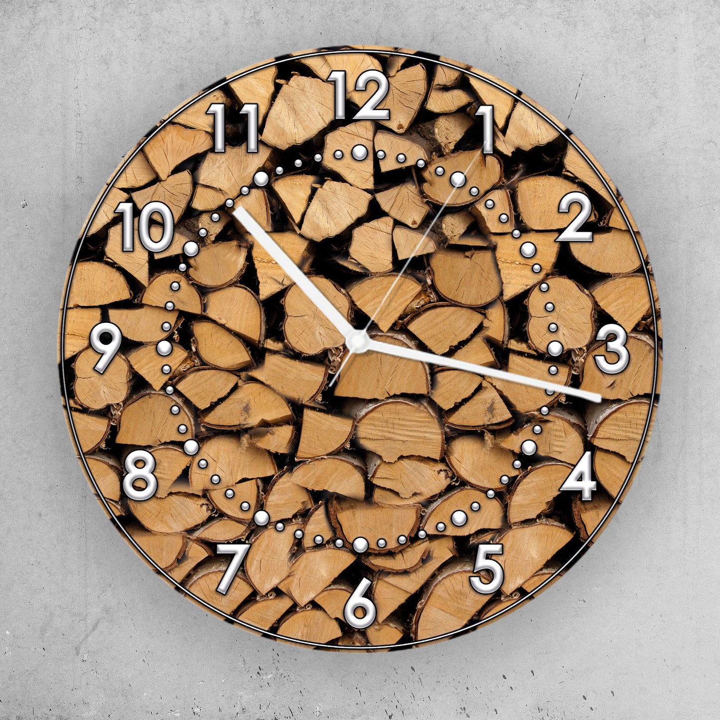 Hochwertige 30cm-Uhren Made in Alzenau Lautlose Uhr MDF Acryl Motiv Holz