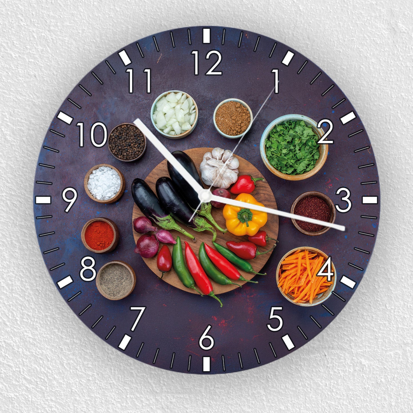 Hochwertige 30cm-Uhren Made in Alzenau Lautlose Uhr MDF Acryl Motiv Gewürztraum