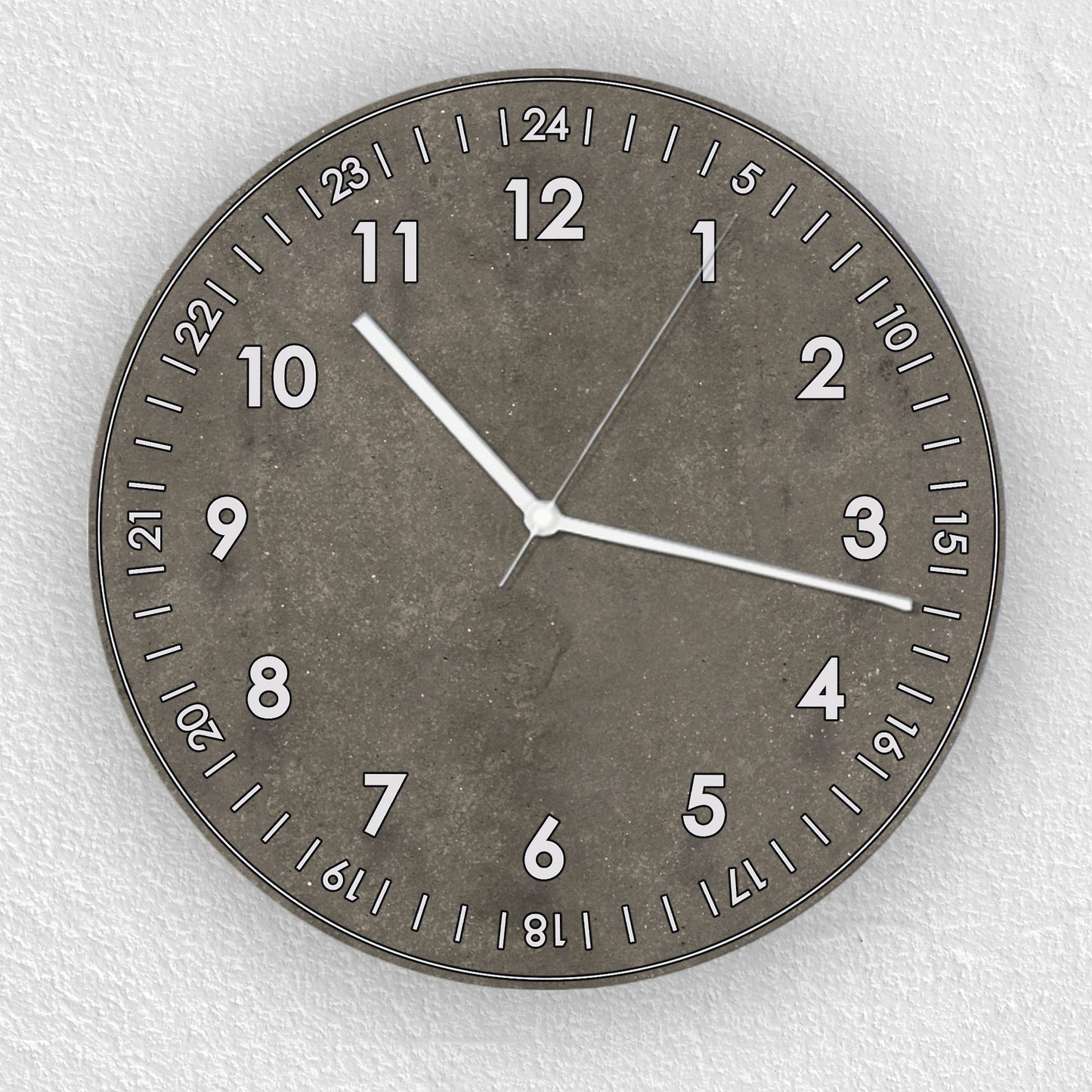 Hochwertige 30cm-Uhren Made in Alzenau Lautlose Uhr MDF Acryl Motiv Beton-Look
