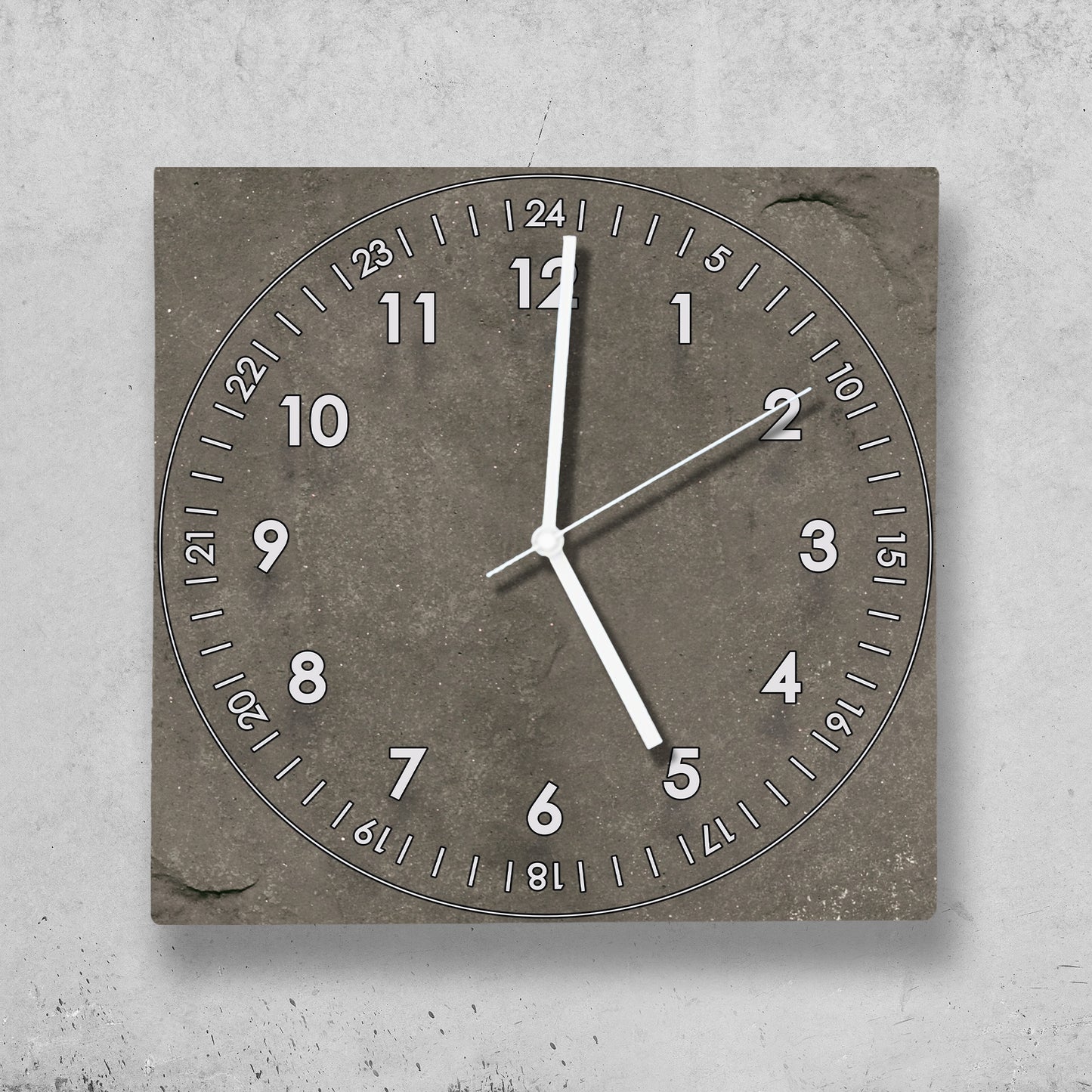 Hochwertige 30cm-Uhren Made in Alzenau Lautlose Uhr MDF Acryl Motiv Beton-Look