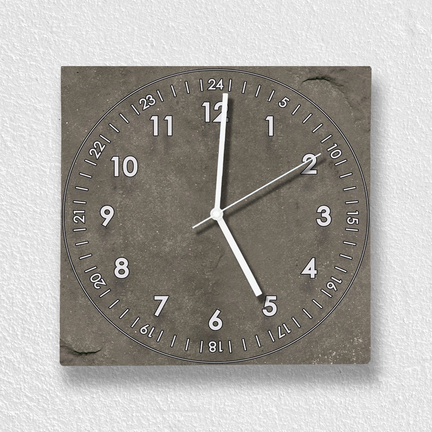Hochwertige 30cm-Uhren Made in Alzenau Lautlose Uhr MDF Acryl Motiv Beton-Look