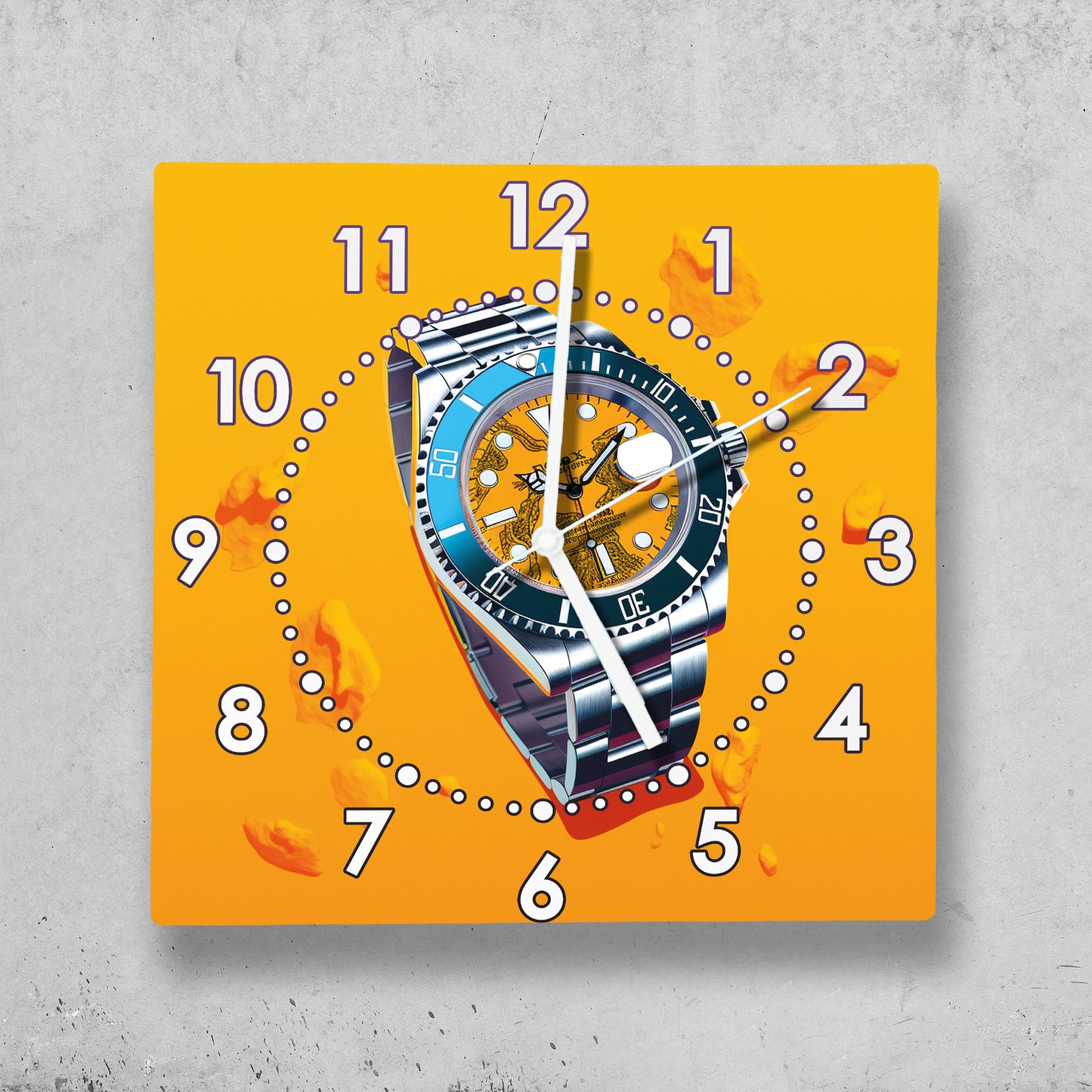 Hochwertige 30cm-Uhren Made in Alzenau Lautlose Uhr MDF Acryl Motiv Armbanduhr