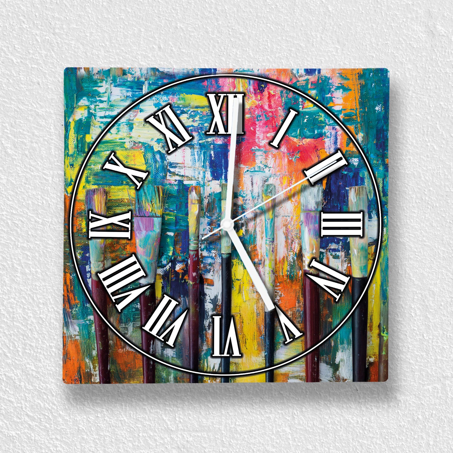 Hochwertige 30cm-Uhren Made in Alzenau Lautlose Uhr MDF Acryl Motiv Stifte