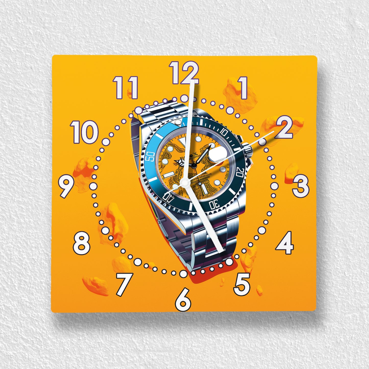 Hochwertige 30cm-Uhren Made in Alzenau Lautlose Uhr MDF Acryl Motiv Armbanduhr