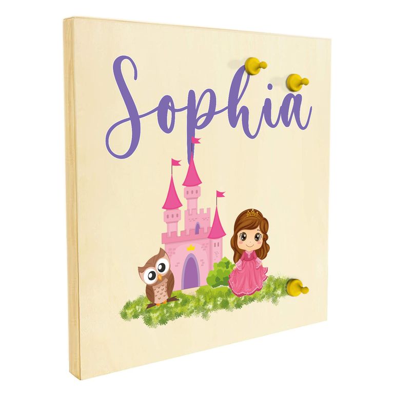 Namenstafel Holz-Magnetboard Holztafel Pinnwand - Inkl. 3 Magnete Motiv: Kleine Prinzessin