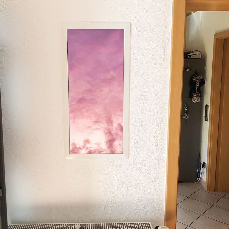 Stromkasten Magnet Bild Deko Stromverteiler Sicherungskasten Motiv Rosa Wolken