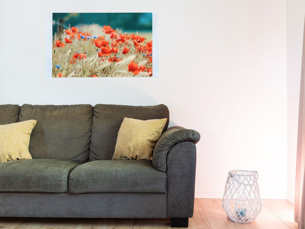 Bedruckte Magnetpinnwand Eisenfolie Whiteboard Magnetwand Motiv Mohnblumen