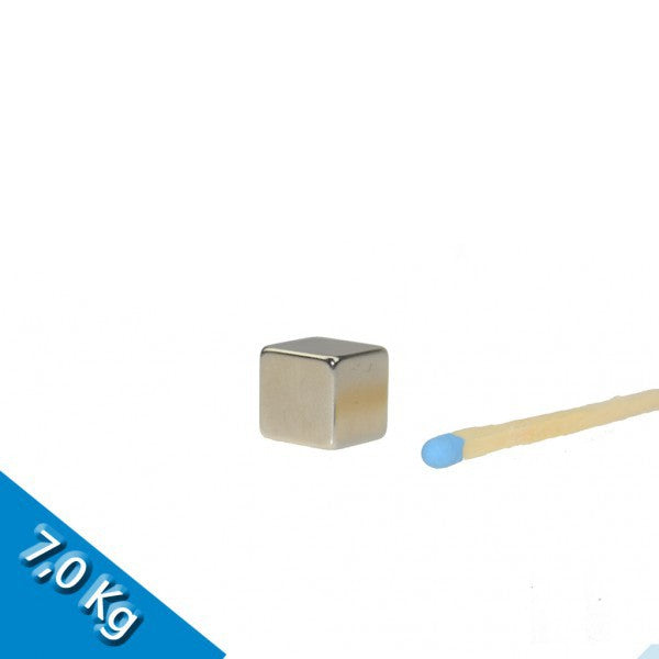 Würfelmagnet 10,0 x 10,0 x 10,0 mm N45 Nickel