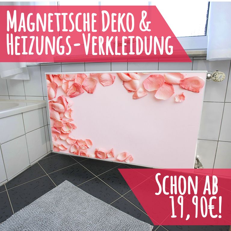 Magnet Heizkörperverkleidung Heizkörperabdeckung Heizkörper - Motiv Rosenblätter