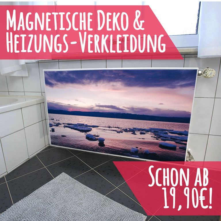 Magnet Heizkörperverkleidung Heizkörperabdeckung Heizung Schutz Motiv Lila Meer