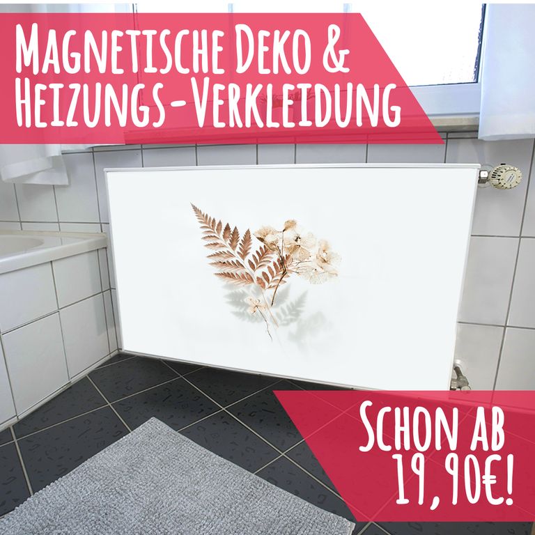 Magnet Heizkörperverkleidung Heizkörperabdeckung Heizung Schutz Motiv White Beauty