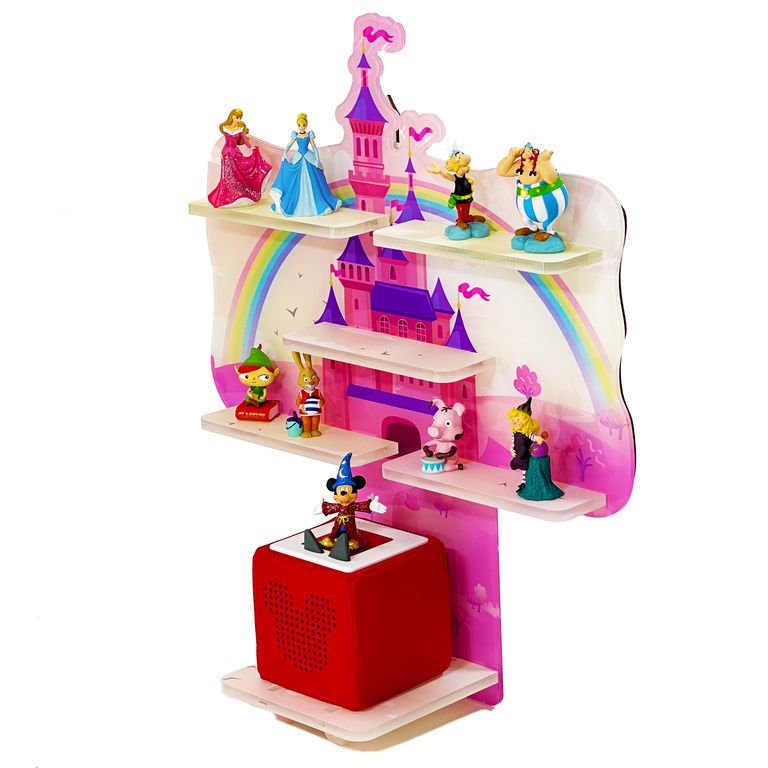 LED Regal Acryl in verschiedenen Motiven Zubehör für Tonie-Figuren und Toniebox Motiv Prinzessin Schloss