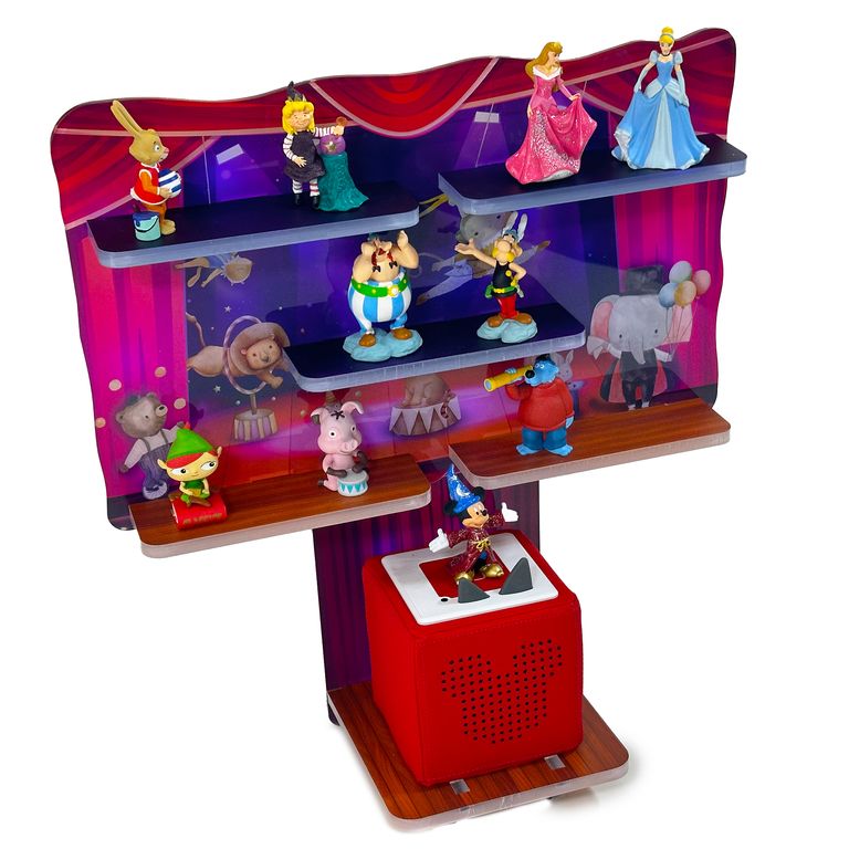 LED Regal Acryl in verschiedenen Motiven Zubehör für Tonie-Figuren und Toniebox Motiv Zirkus Zelt