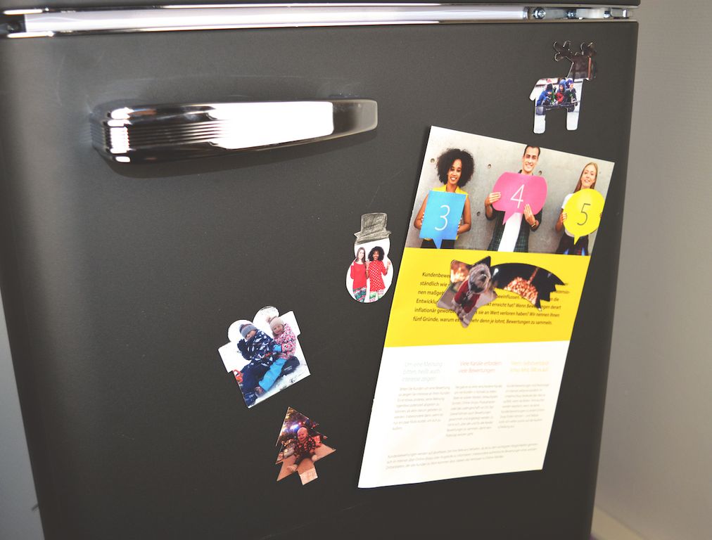 Weihnachts-Set: 12 Do-it-yourself Magnete in weihnachtlichen Formen