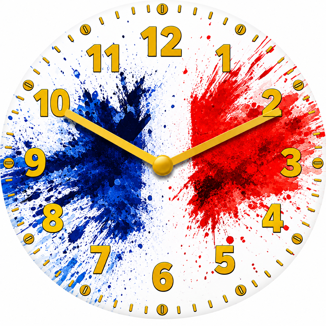 Made in Alzenau Lautlose Uhr MDF Acryl Motiv Frankreich